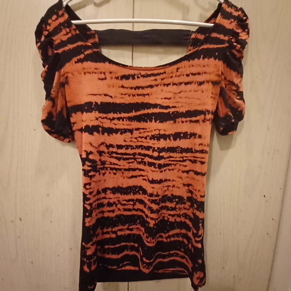 Forever 21 Hand Tie Dyed stripe Tee